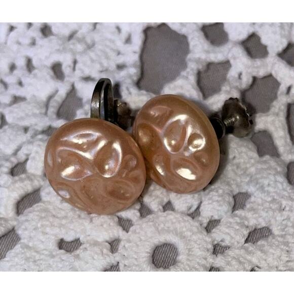 VINTAGE Necklace and screwback earrings - Picture 2 of 2